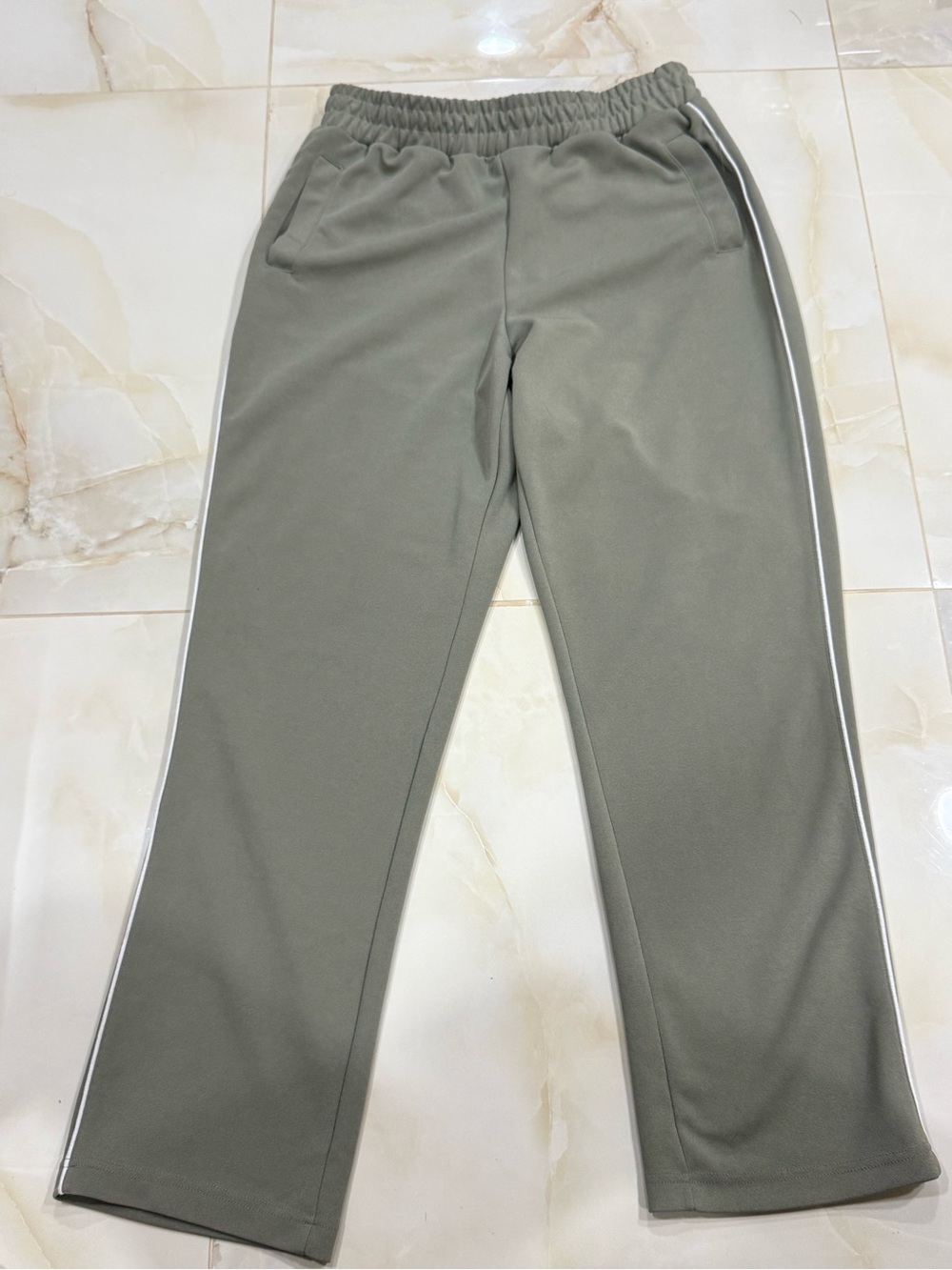 NOVA MEN Olive Green Knit Track Pants